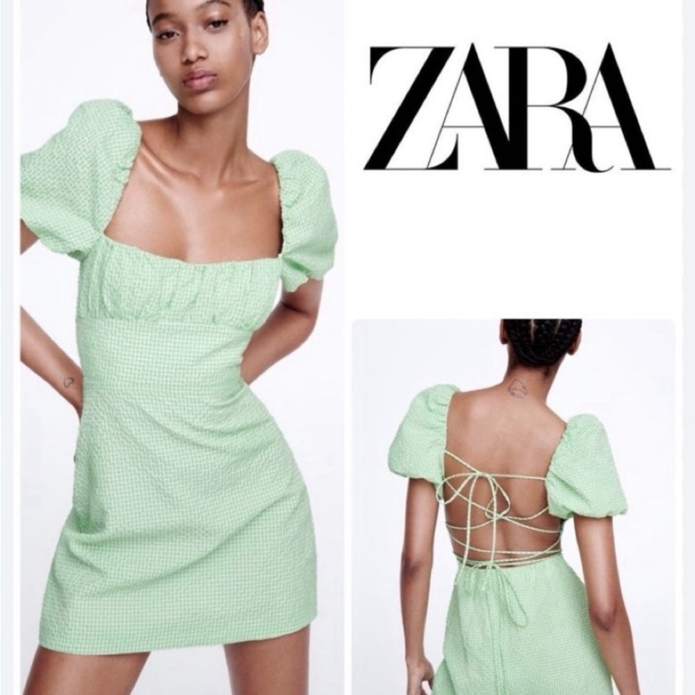 Zara gingham dress